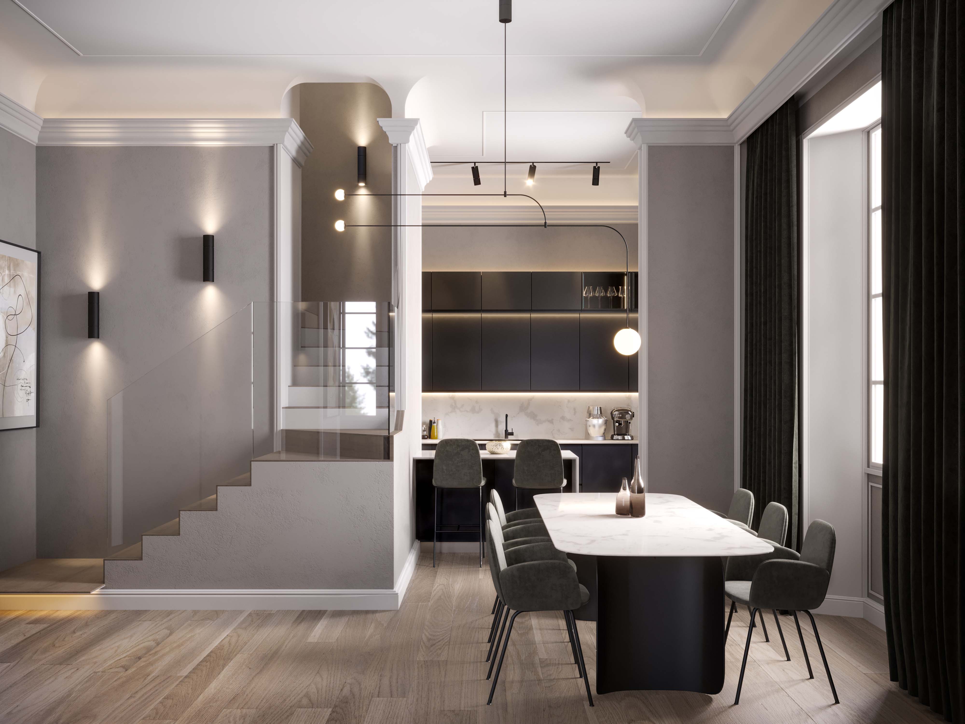 Living attico, vista 5
