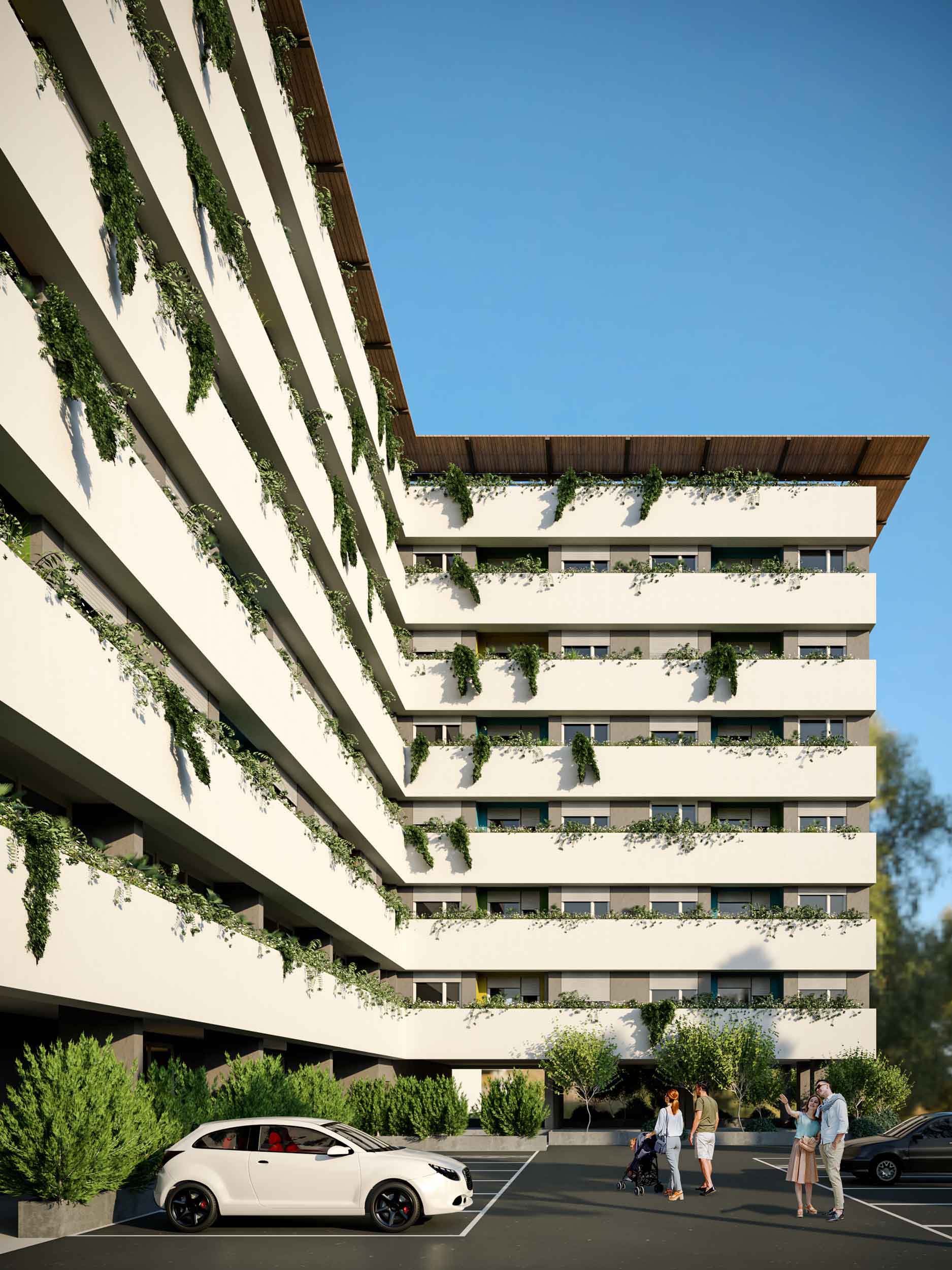 Via Chiusi, facciata verticale