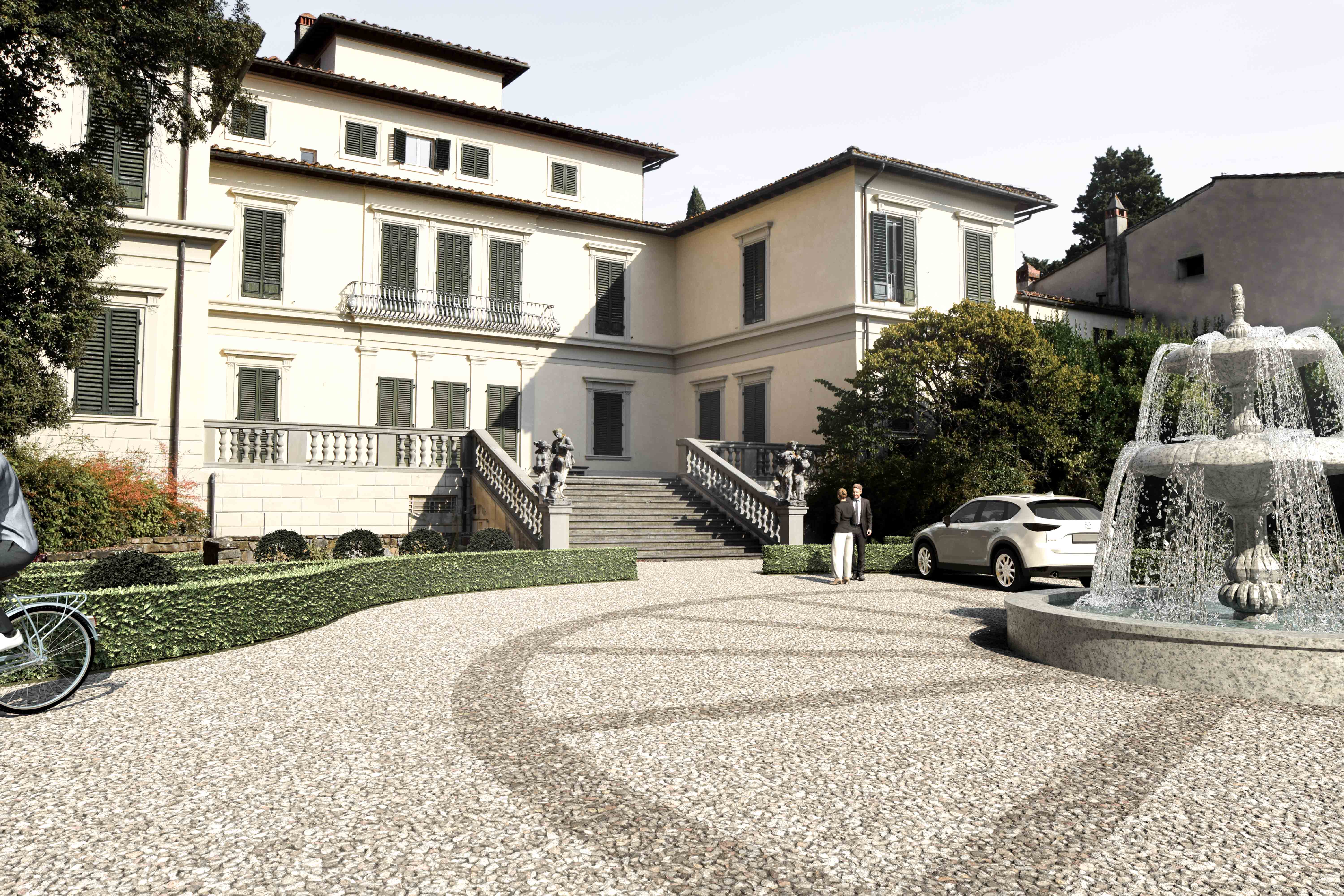 Fontana nel giardino, Villa OM
